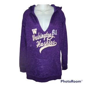 WASHINGTON HUSKIES BLUE 84 BRAND PURPLE LIGHTWEIGHT HOODIE SIZE LARGE